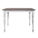 Ocean Isle Gathering Table in Antique White with Weathered Pine image