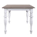 Ocean Isle Rectangular Leg Table in Antique White with Weathered Pine image