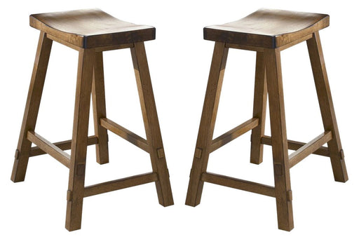 Liberty Furniture Creations II 24 Inch Sawhorse Barstool in Tobacco Finish (Set of 2) image