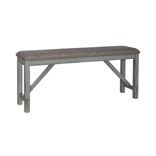 Liberty Furniture Newport Counter Height Dining Bench in Smokey Grey image