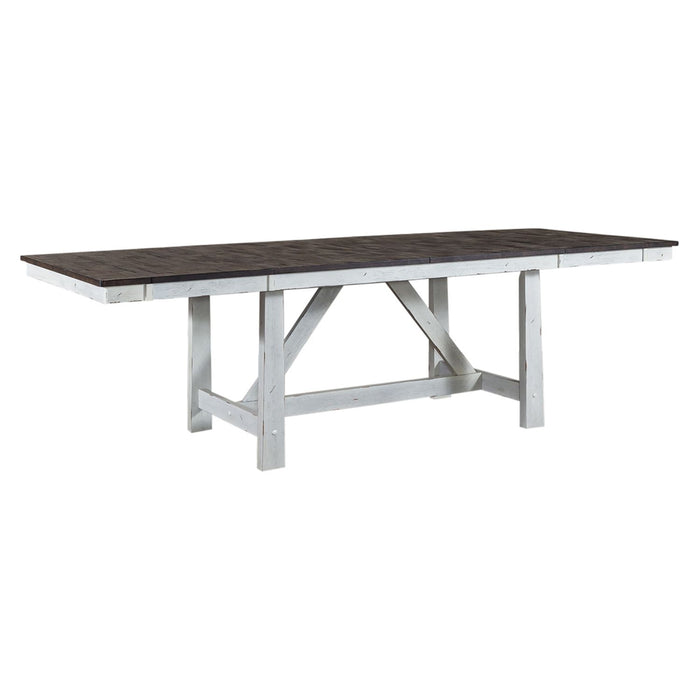 Farmhouse Optional 7 Piece Trestle Table Set