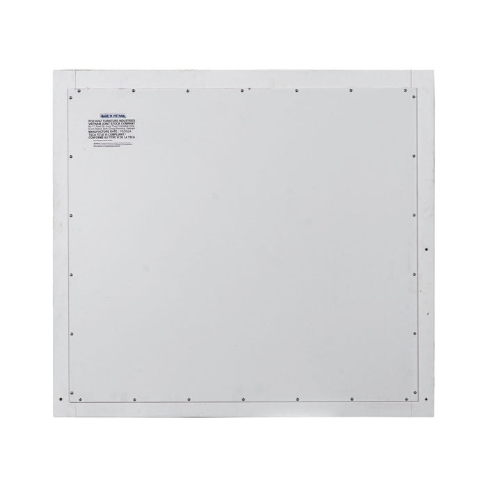 Backroads Landscape Mirror in Weathered White/Parchment Brown