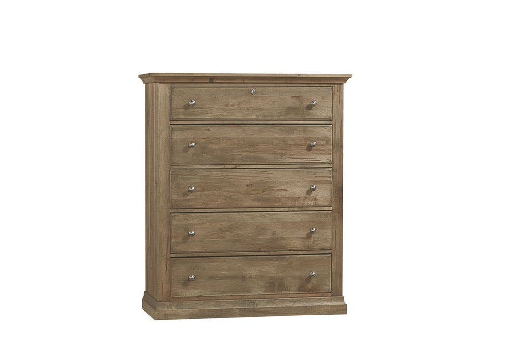 Vaughan Bassett Carlisle 5 Drawer Chest in Warm Natural image