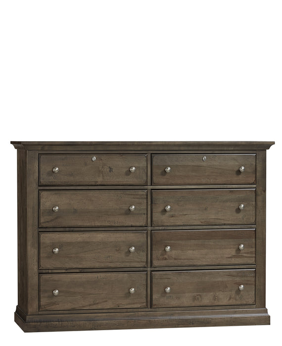 Vaughan Bassett Carlisle 8-Drawer Dresser in Natural Grey