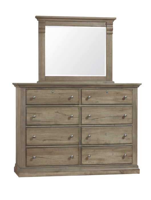 Vaughan Bassett Carlisle Corbel Mirror in Natural Grey