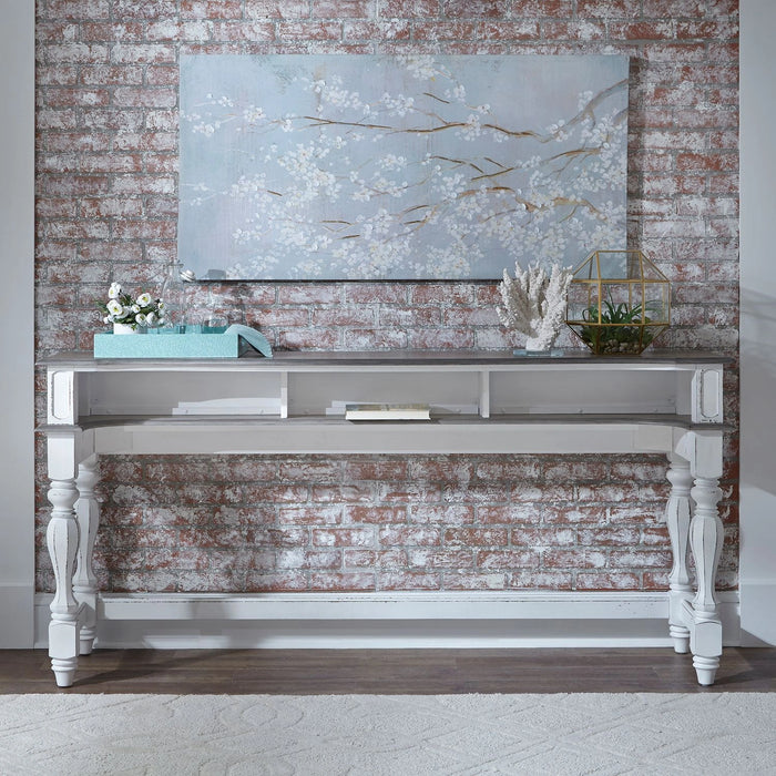 Magnolia Manor Console Bar Table in Antique White image