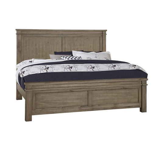 Vaughan-Bassett Cool Rustic Queen Mansion Bed in Stone Grey image