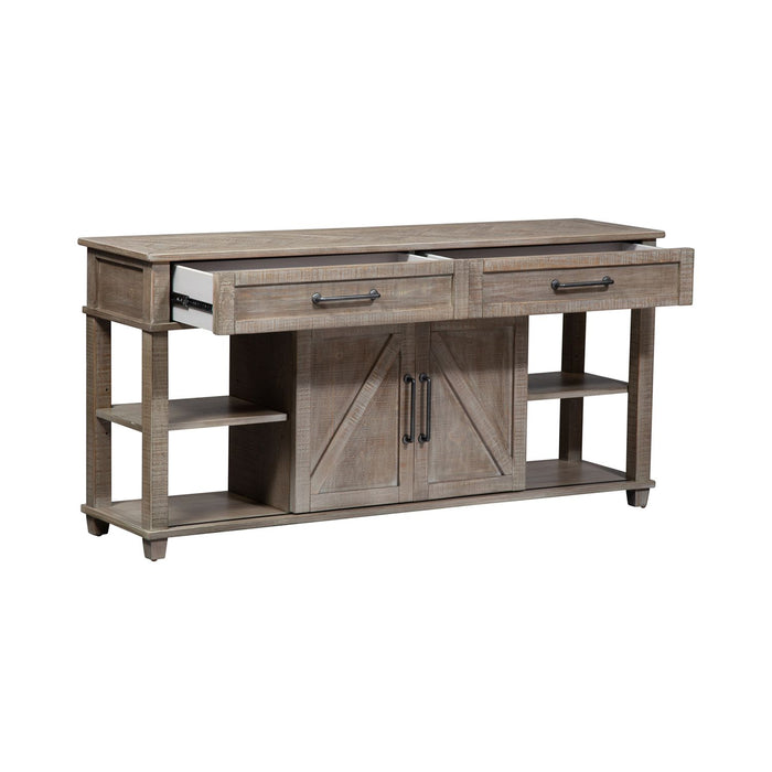 Parkland Falls Sofa Table in Weathered Taupe