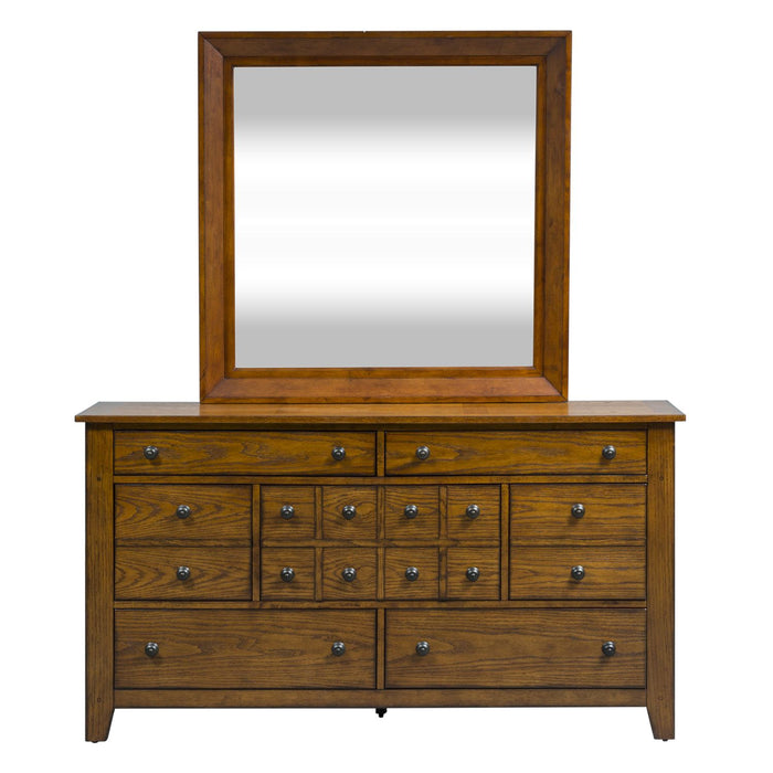 Grandpas Cabin Queen Sleigh Bed, Dresser & Mirror, Chest