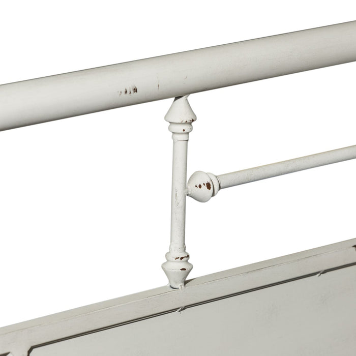 Vintage Series Queen Metal Bed in Antique White