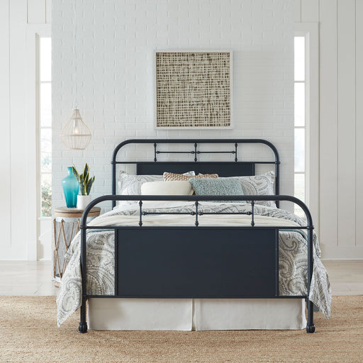 Liberty Furniture Vintage Series Queen Metal Bed in Navy image