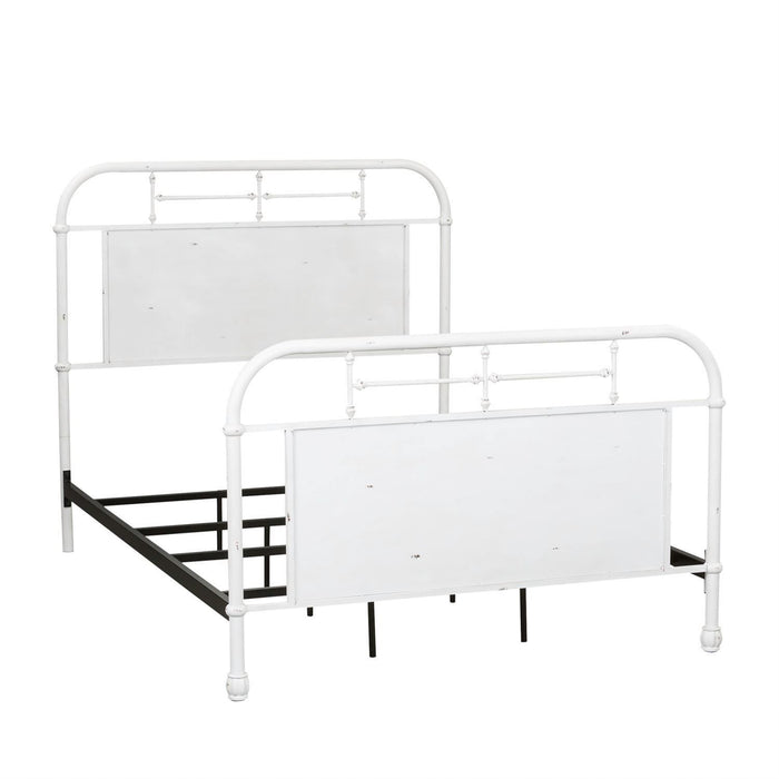 Vintage Series Full Metal Bed in Antique White