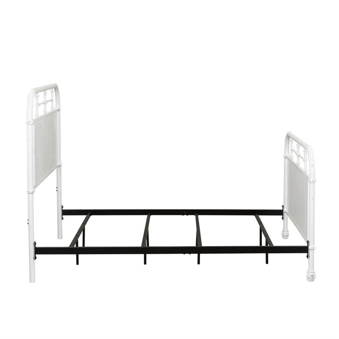 Vintage Series Full Metal Bed in Antique White