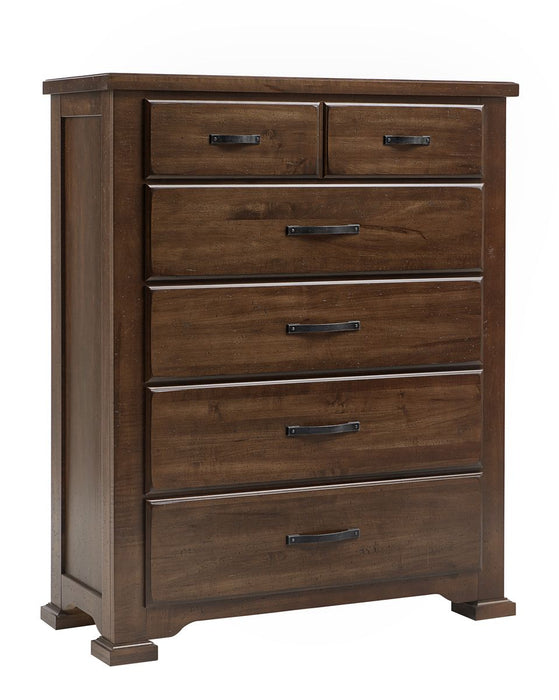 Vaughan-Bassett Joinery 5 Drawer Chest in Natural Oak image