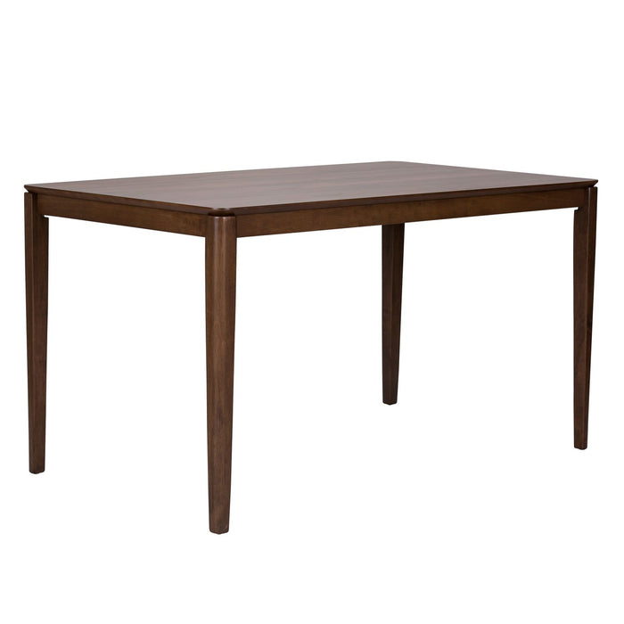 Space Saver Rectangular Leg Table in Satin Walnut