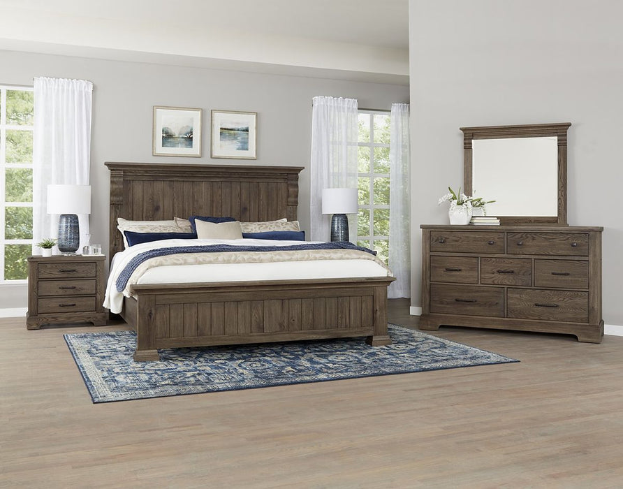 Vaughan Bassett Yosemite King Panel Bed in Smoke