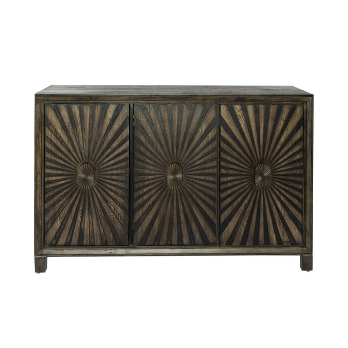 Liberty Furniture Chaucer 3 Door Accent Cabinet in Aged Whiskey image