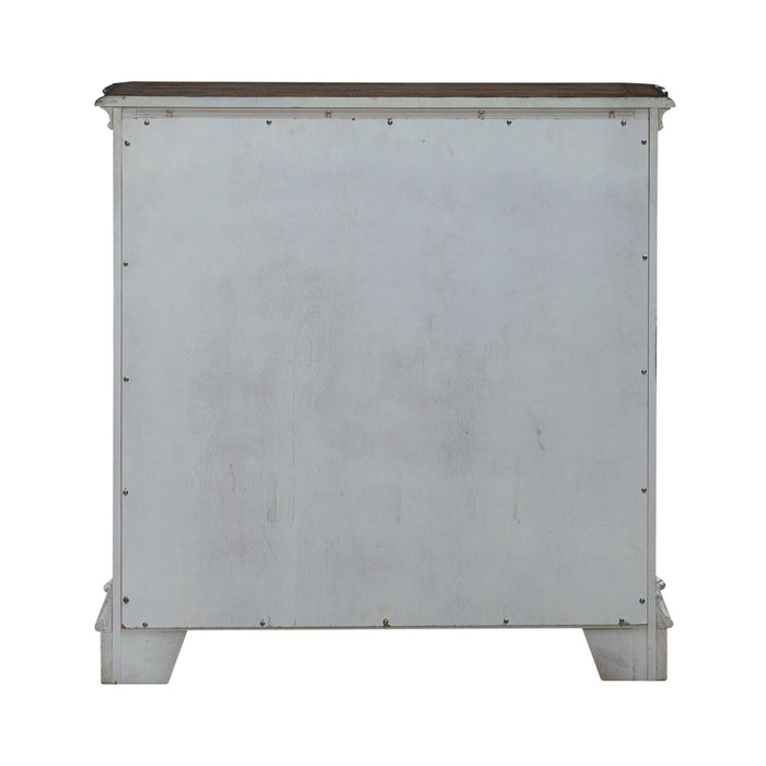 Magnolia Manor Accent Cabinet in Antique White & Weathered Bark EST SHIP TIME APPX 4 WEEKS