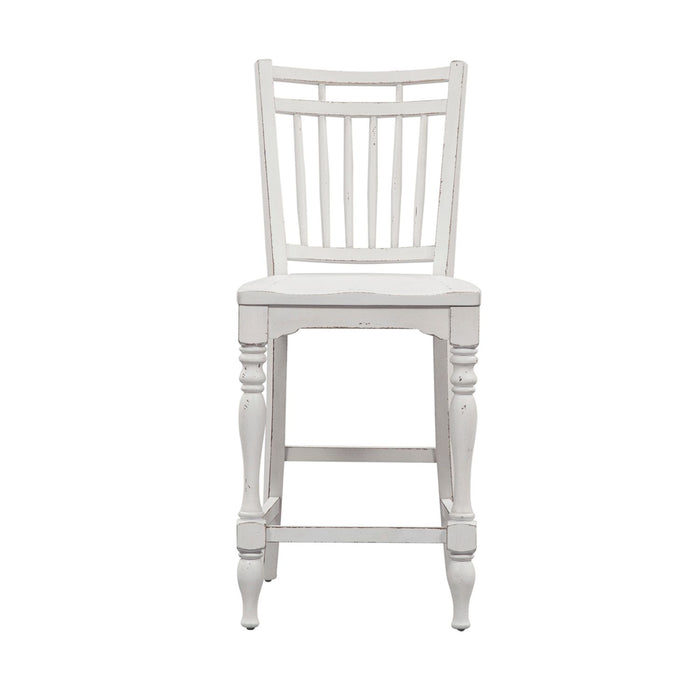 Magnolia Manor Spindle Back Counter Chair in Antique White