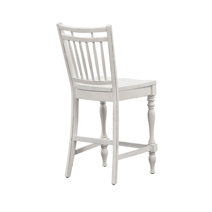 Magnolia Manor Spindle Back Counter Chair in Antique White
