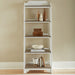 Liberty Furniture Magnolia Manor Leaning Pier Bookcase in Antique White & Weathered Bark image
