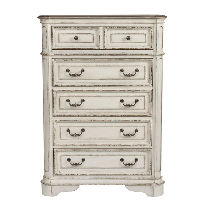 Magnolia Manor King Panel Bed, Dresser & Mirror, Chest