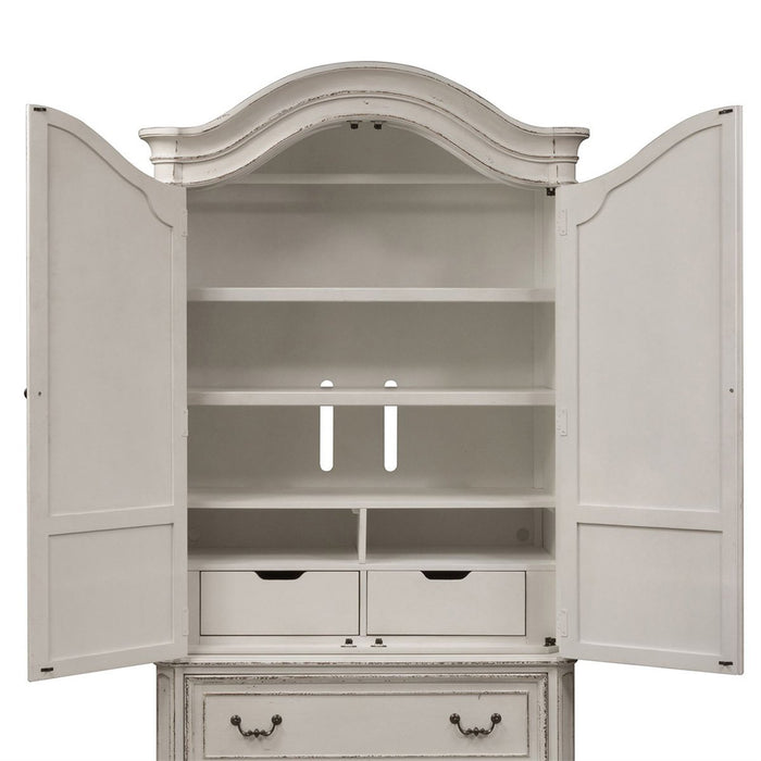 Liberty Magnolia Manor Armoire in Antique White/B