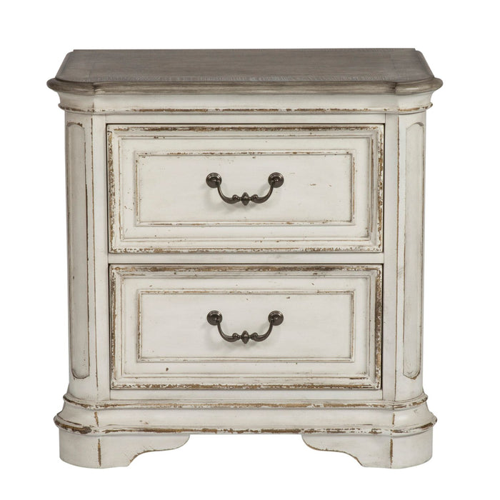 Magnolia Manor Two Drawer Nightstand in Antique White