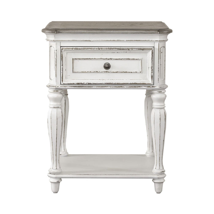 Magnolia Manor Leg Nightstand in Antique White image