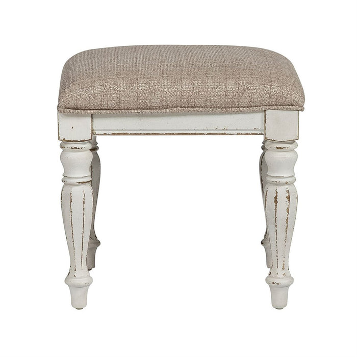 Liberty Magnolia Manor Vanity Stool in Antique White