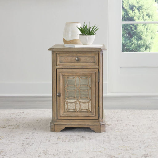 Liberty Furniture Magnolia Manor Chair Side Table in Weathered Bisque image