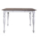 Ocean Isle Gathering Table in Antique White with Weathered Pine image