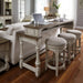 Morgan Creek Console Swivel Stool in Antique White image