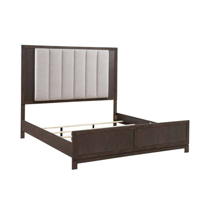 Liberty Furniture Modern Edge King Upholstered Bed in Caffe