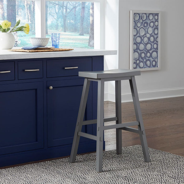 Liberty Furniture Creations II 30 Inch Sawhorse Stool in Gray (Set of 2)