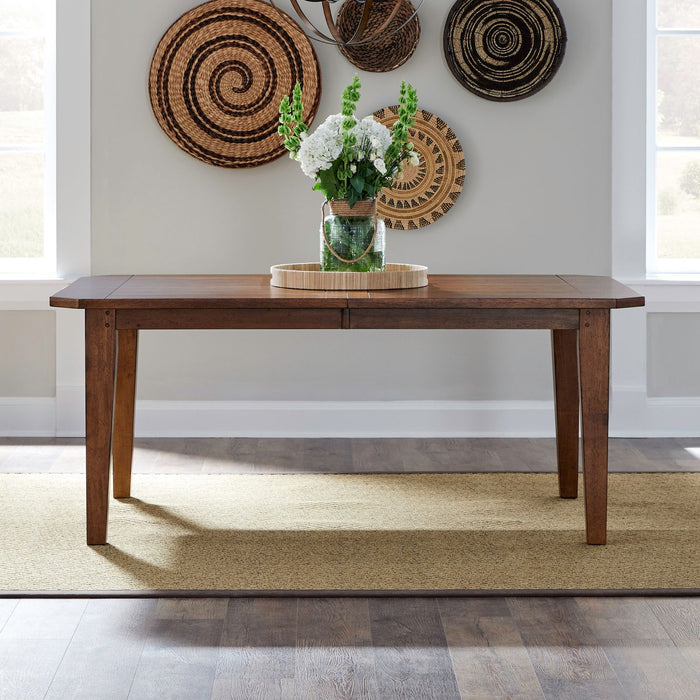 Hearthstone Rectangular Leg Table in Rustic Oak Finish