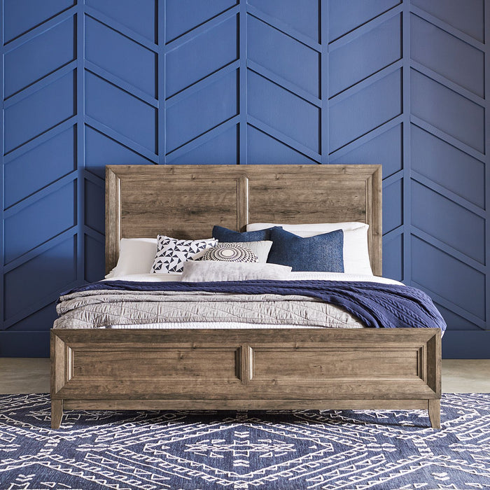 Ridgecrest King California Panel Bed, Dresser & Mirror
