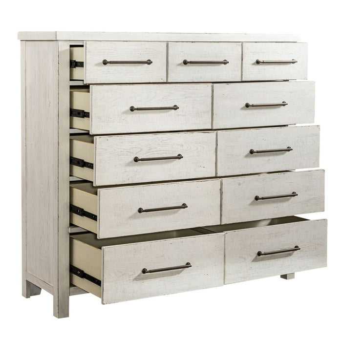 Liberty Furniture Modern Farmhouse 11 Drawer Chesser in Flea Market White