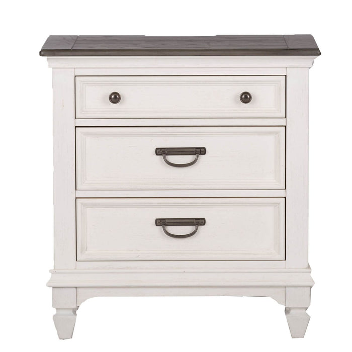 Allyson Park King Panel Bed, Dresser & Mirror, Night Stand