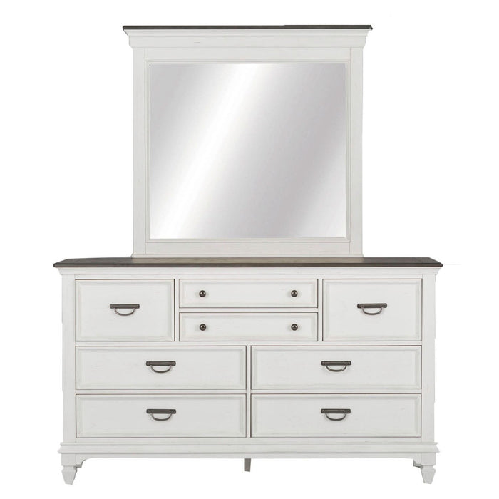 Allyson Park Queen Panel Bed, Dresser & Mirror, Chest, Night Stand