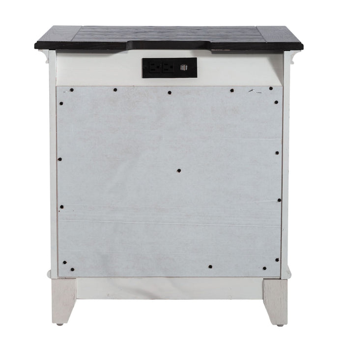 Allyson Park 2 Drawer Nightstand with Charging Station in White image