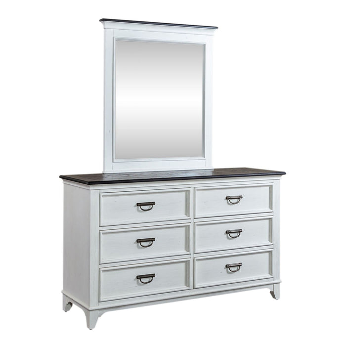 Allyson Park Full Panel Bed, Dresser & Mirror