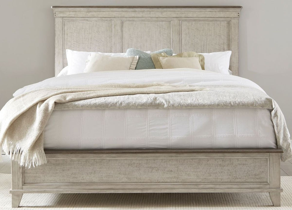 Liberty Furniture Ivy Hollow Queen Panel Bed in Weathered Linen image