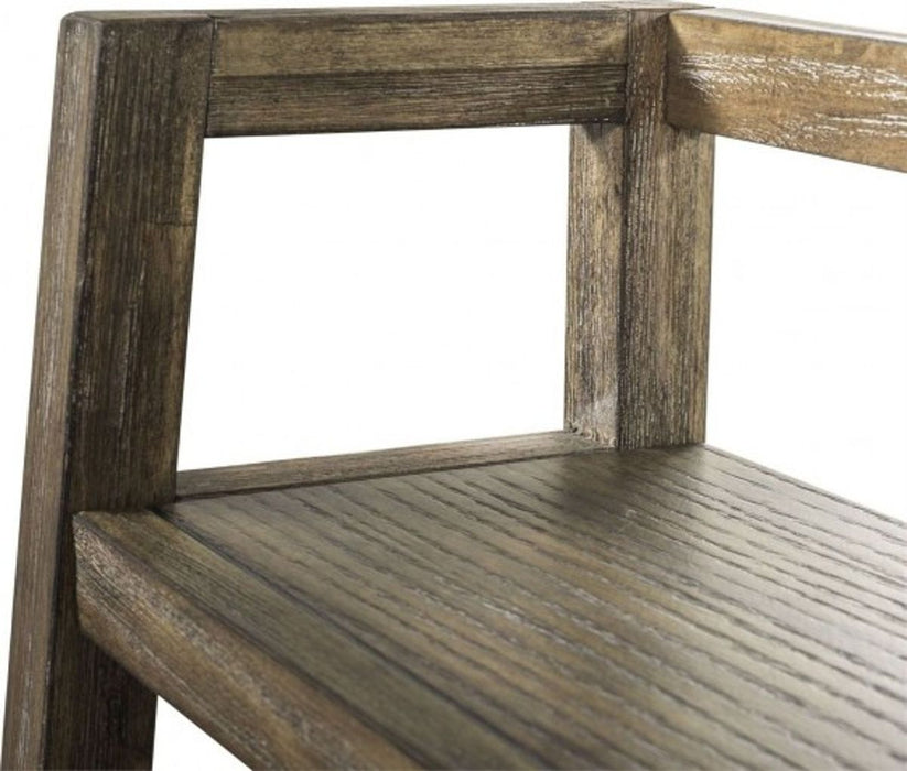 Liberty Stone Brook Leaning Bookcase in Rustic Saddle