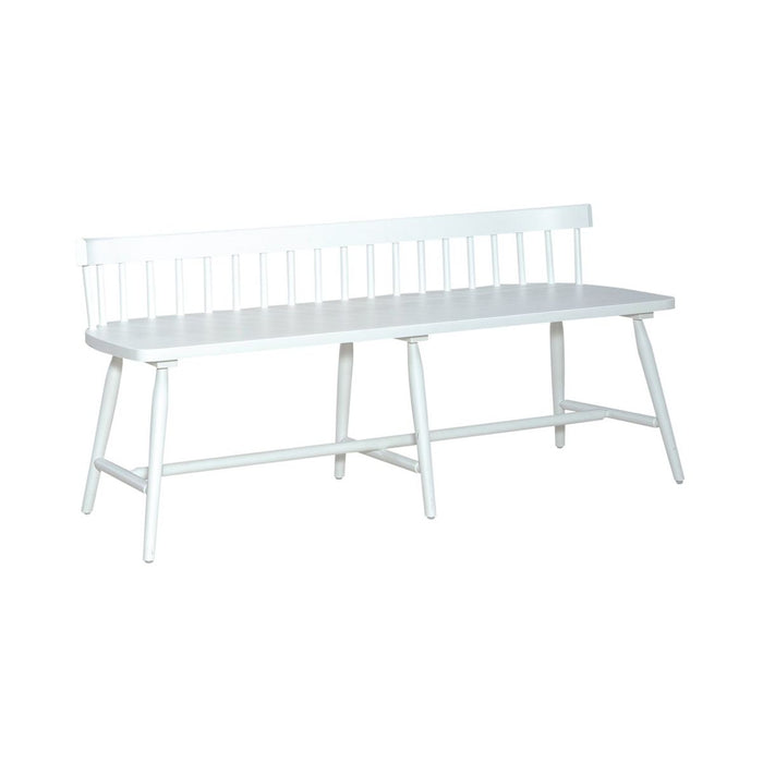 Liberty Furniture Palmetto Heights Low Back Spindle Bench in Two-Tone