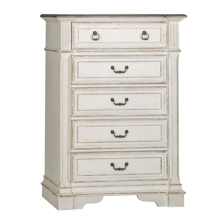 Abbey Park Panel Bed, Dresser & Mirror, Chest, Night Stand image