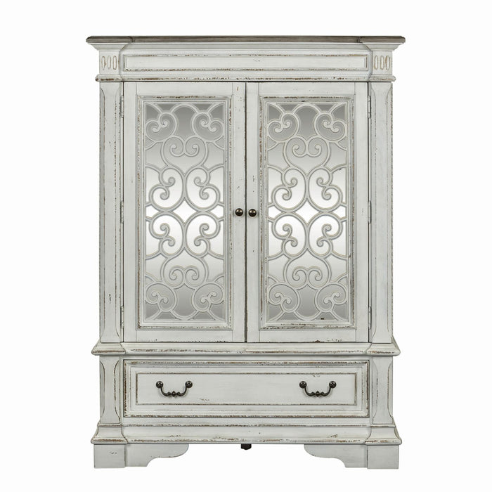 Abbey Park Mirrored Door Chest in Antique White image
