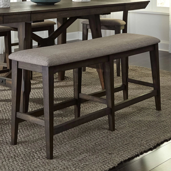 Double Bridge Counter Bench (RTA) in Dark Chestnut image