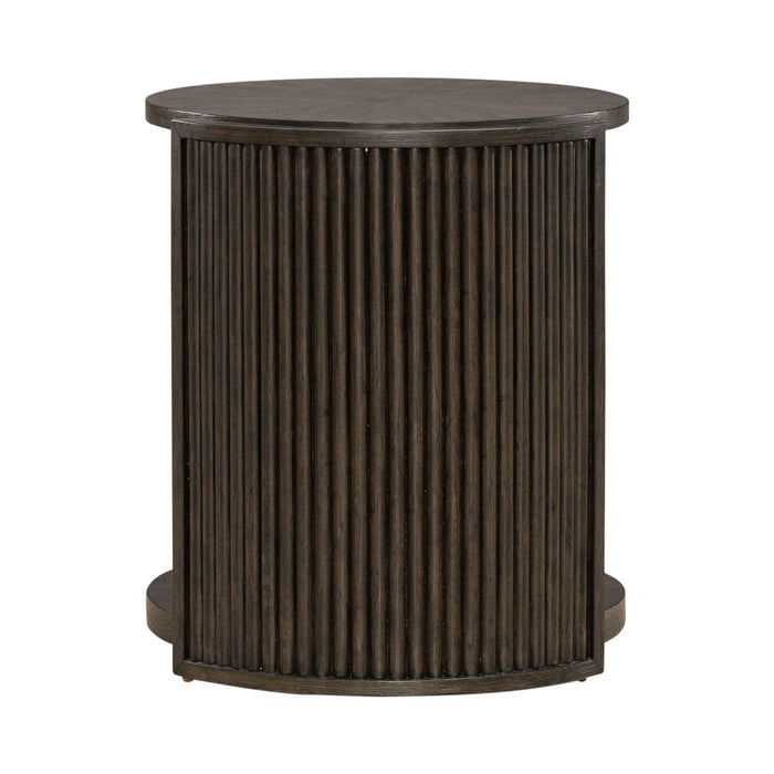 City View Round End Table in Coffee Bean image