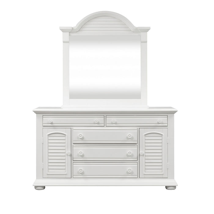 Summer House I King Poster Bed, Dresser & Mirror, Night Stand